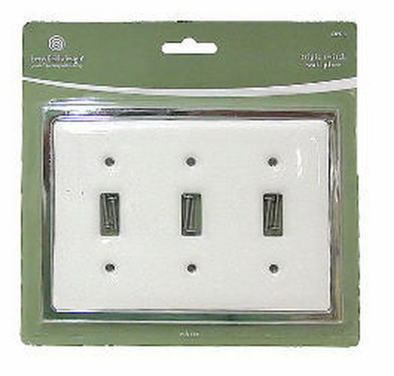 Liberty Hardware Triple Switch Wall Plate   White ...