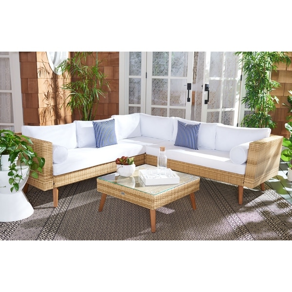 SAFAVIEH Outdoor Living Analon Outdoor Sectional Set