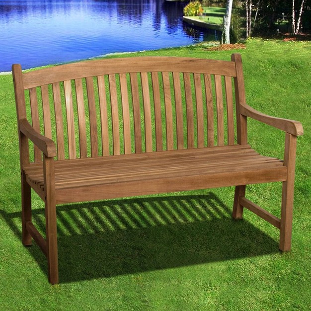 Newcastle Outdoor Teak Wood Bench International Home Miami