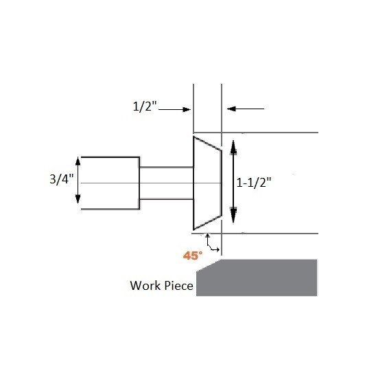 ABS Import Tools 1 1/2 X 1/2 45 DEGREE M42 8% COBA...