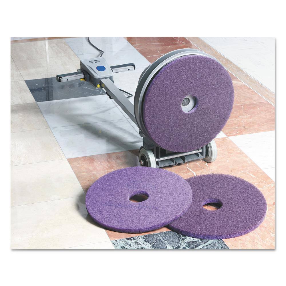 Scotch-Brite Diamond Floor Pads BurnishBuff 20 in. Dia Purple (5-Carton) MMM08418