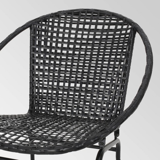 Java 2pk Faux Rattan Modern Club Chairs Christopher Knight Home