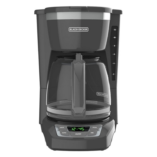 Black And Decker 12 Cup Programmable Coffee Maker In Gray