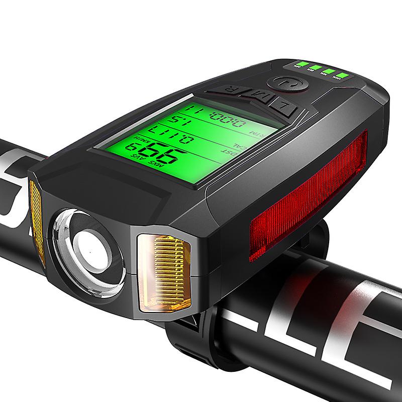 Led Bike Light Set With Bike Computer Rechargeable Bike Lights