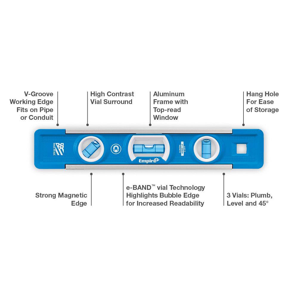 Empire 9 in. True Blue Professional Torpedo Level EM81.9