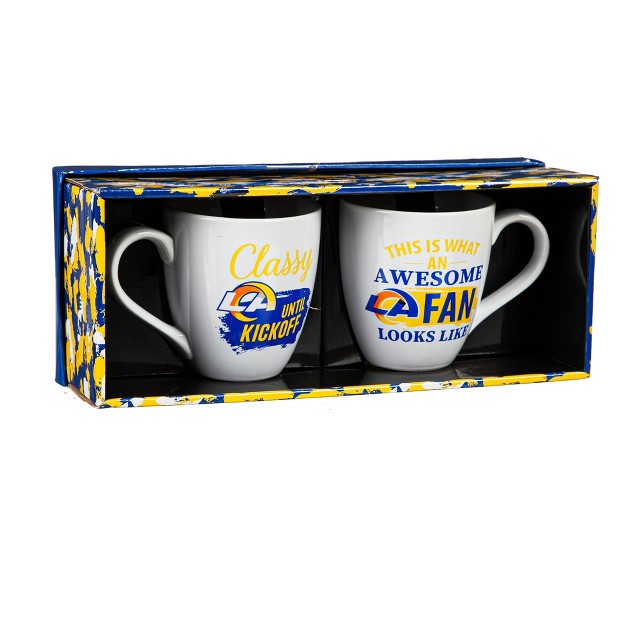 Evergreen Los Angeles Rams Ceramic Cup O x27 java 17oz Gift Set