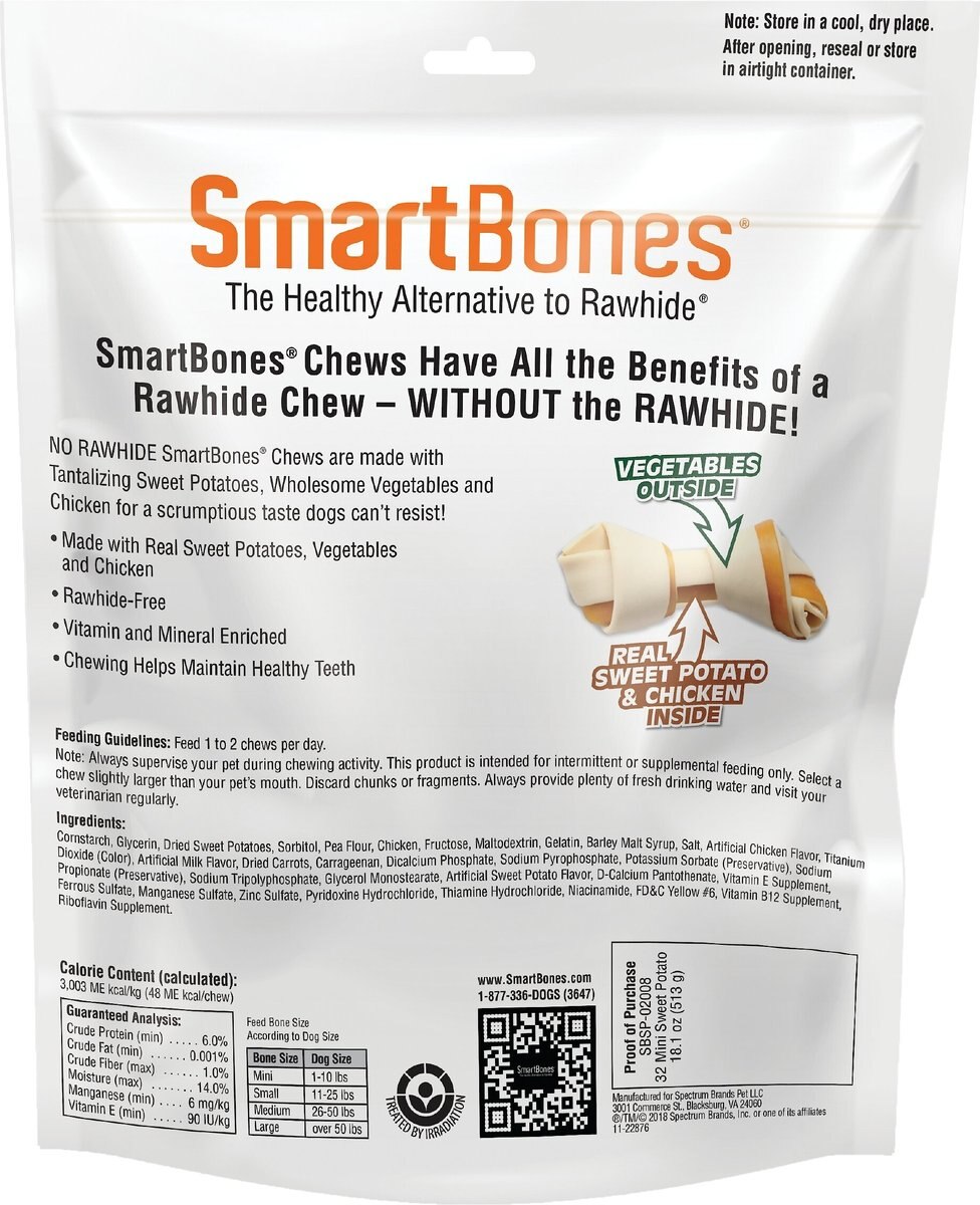 SmartBones Sweet Potato Mini Dog Treats