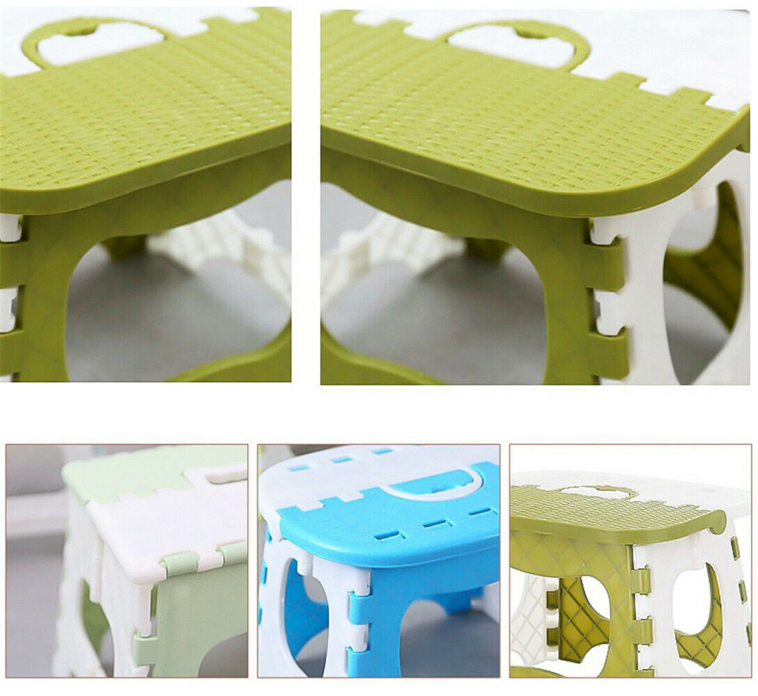 SUNSIOM Collapsible Folding Plastic Kitchen Step Foot Stool with Handle - Adults/Kids