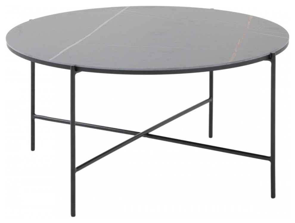 Varvara Modern Black Ceramic Coffee Table   Transitional   Coffee Tables   by V.S.D Furniture  Houzz