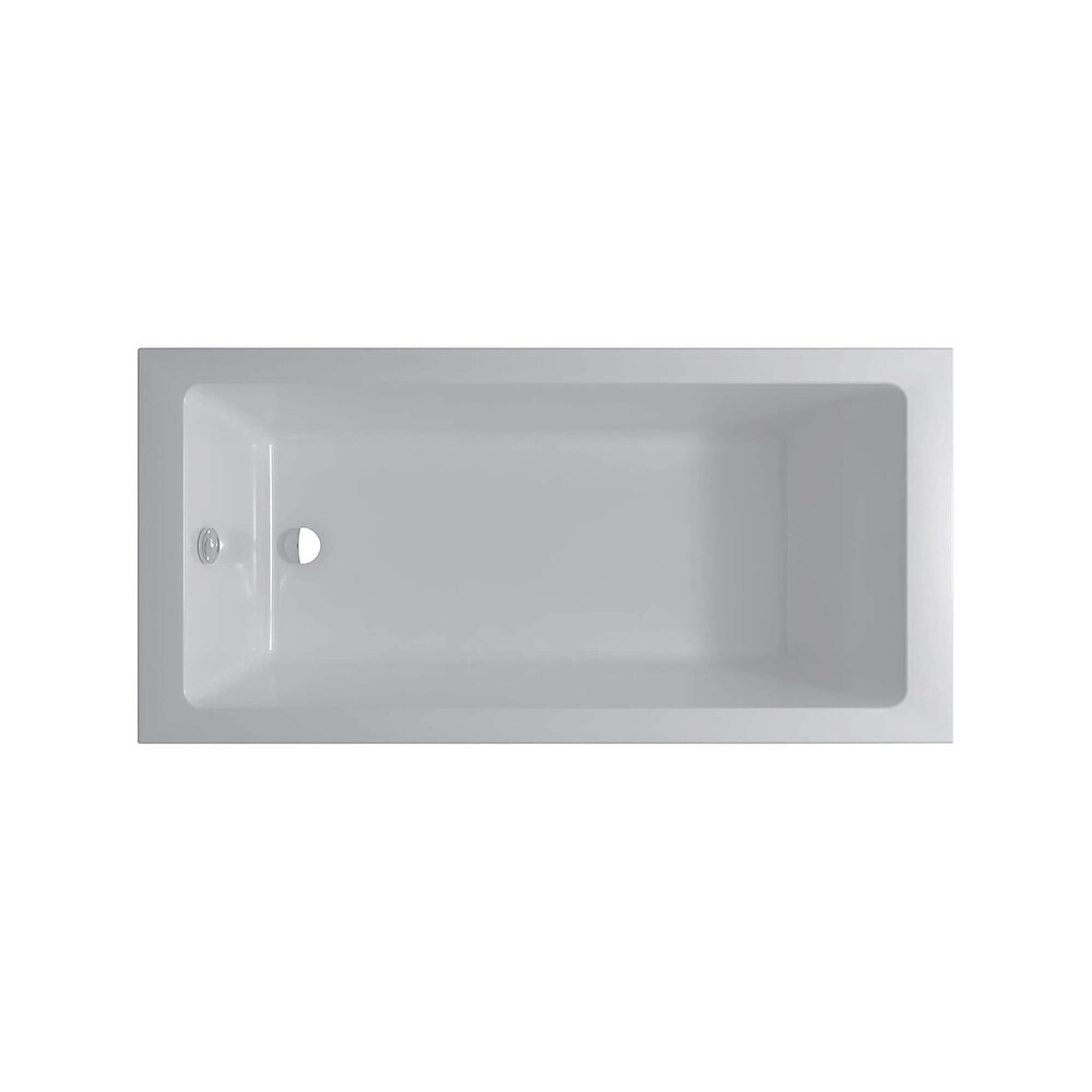 Fine Fixtures Small 54 x 30 x 19 inch Drop in White Bathtub