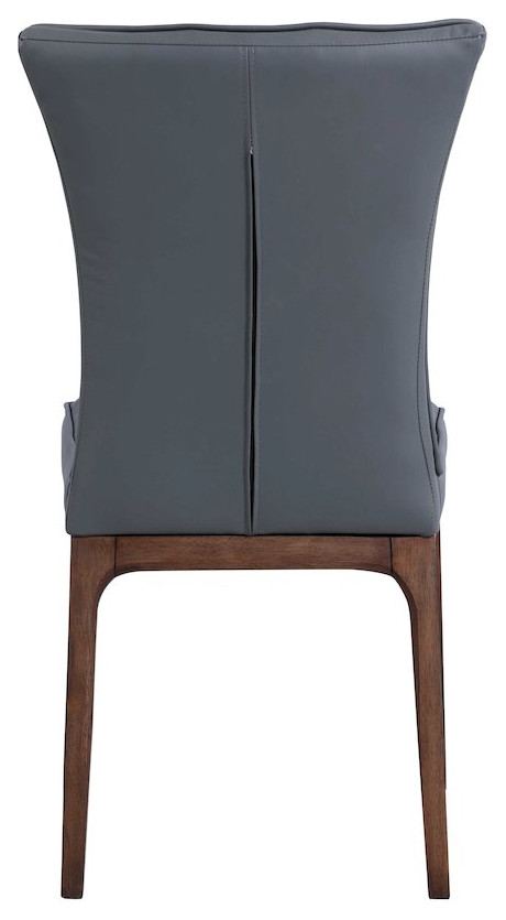 Modern Tufted Side Chair And Solid Wood Frame   Transitional   Dining Chairs   by BisonOffice  Houzz