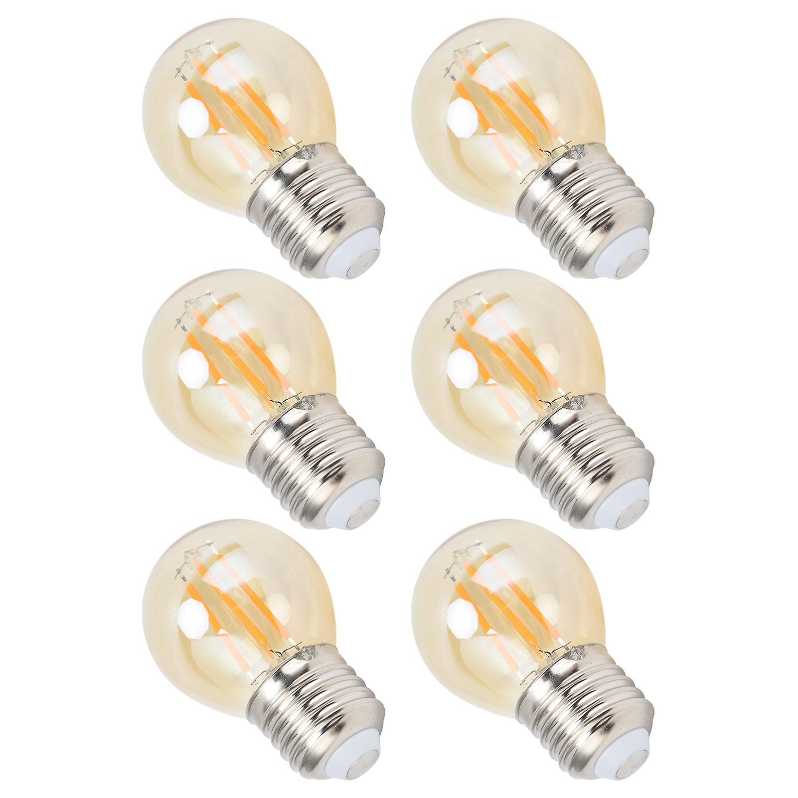 6pcs Vintage Led Light Bulb Gold Glass Dimmable G45 E27 4w ment Bulbs Warm Light 360lm