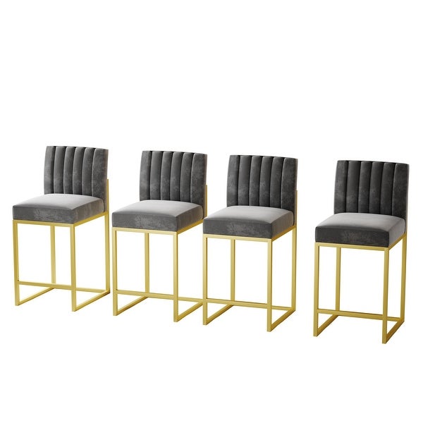 Set of 4 Modern Counter Height Bar Stools