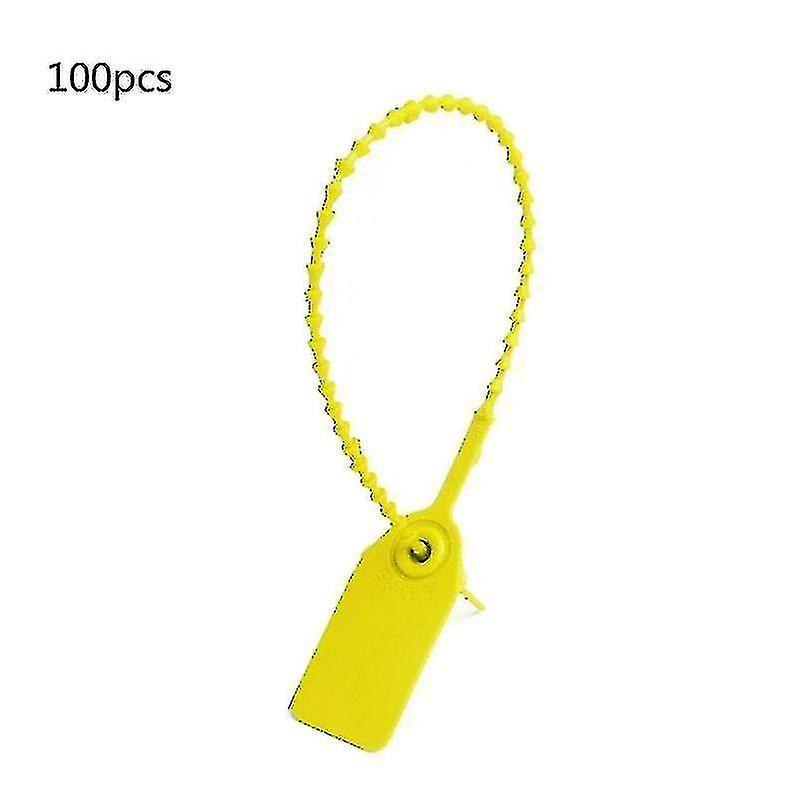 100pcs Disposable Plastic Pull-tite Security Seals Signage Numbered Self Locks N58a