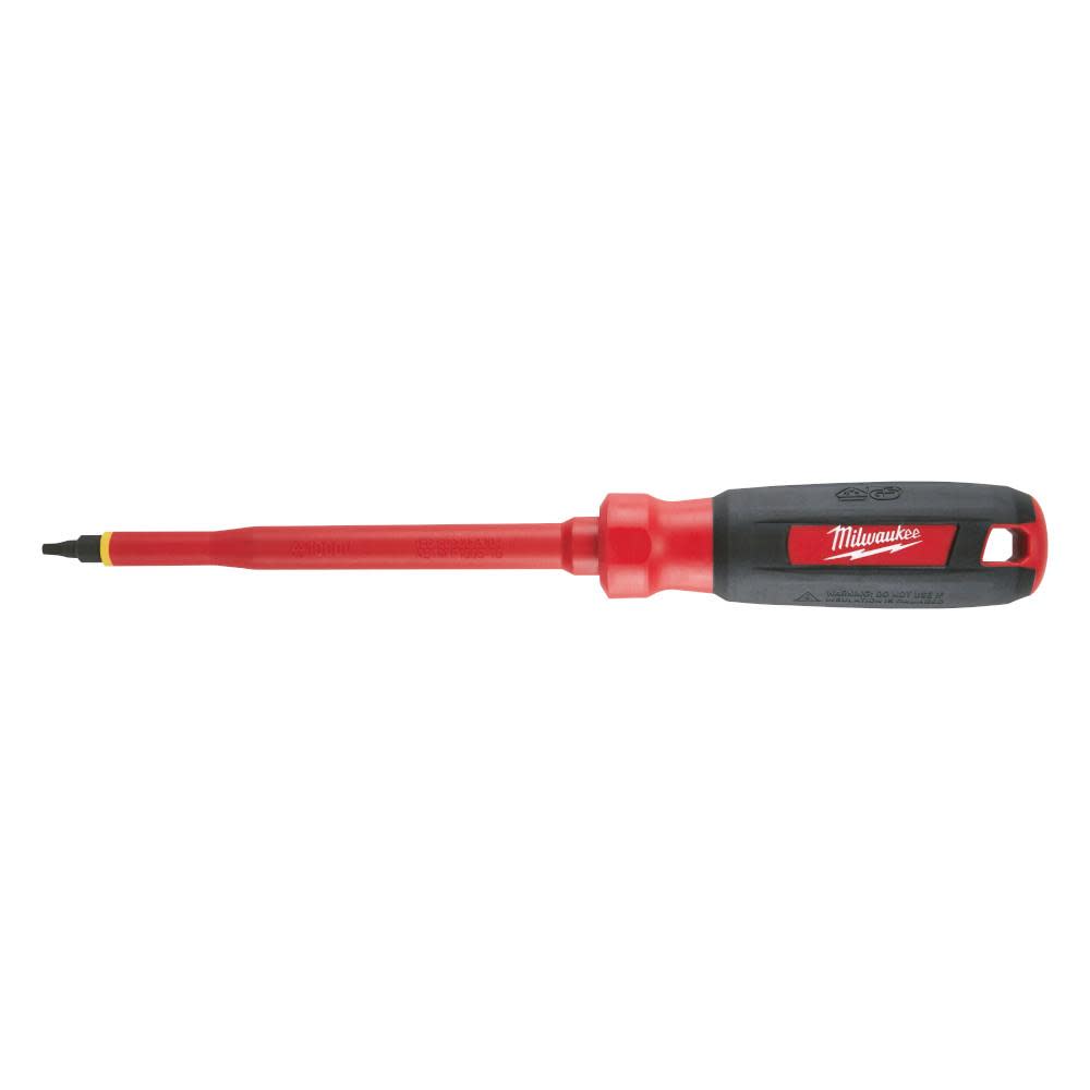 MW #3 Square 6 in. 1000V Insulated Screwdriver 48-22-2253 from MW