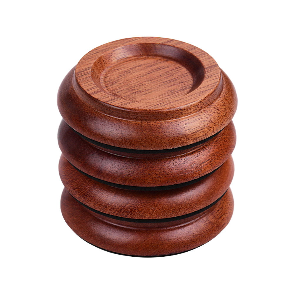 4pcs/Set Upright Piano Caster Cups Coaster Solid Wood with -slip EVA Pad