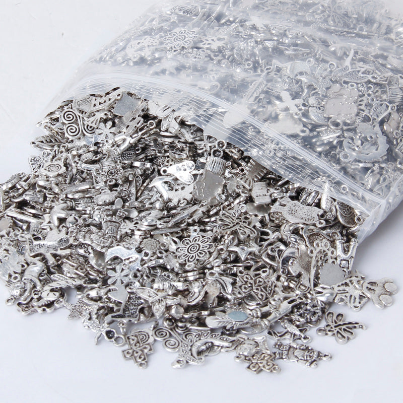 Lot 100pcs Antique Tibetan Silver Charms Pendants DIY Jewelry Craft Findings