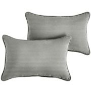 Sorra Home Indoor Outdoor 24 in. x 12 in. Corded Pillows 2-Piece Set