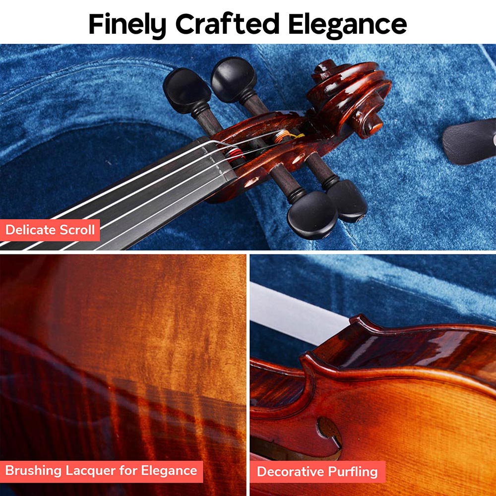 Vif BV250 4/4 Advanced Full Size Violin w/ Bow Case Outfit Set