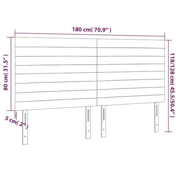 vidaXL Headboard Dark/Light Gray 39.4