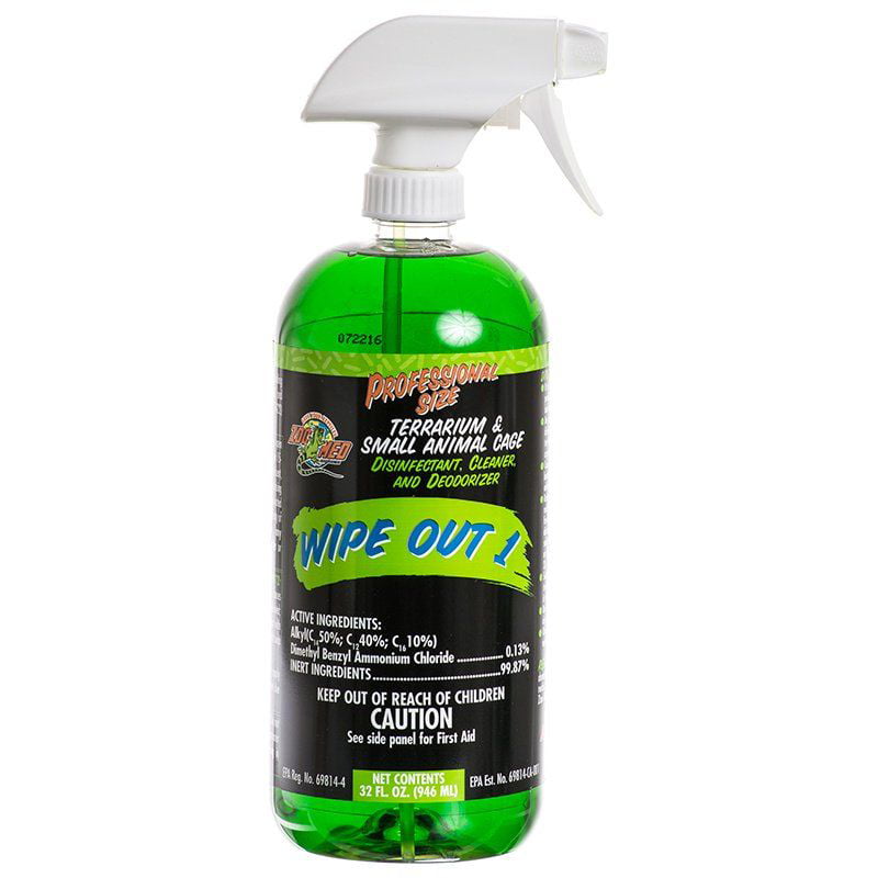 Zoo Med Wipe Out 1 - Small Animal and Reptile Terrarium Cleaner 32 oz