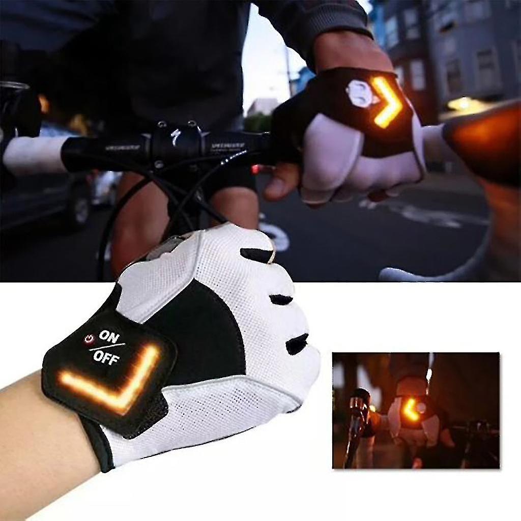 Bicycle Gloves With Turn Signals Turning Automatic Sensor Turn Signal Gloves