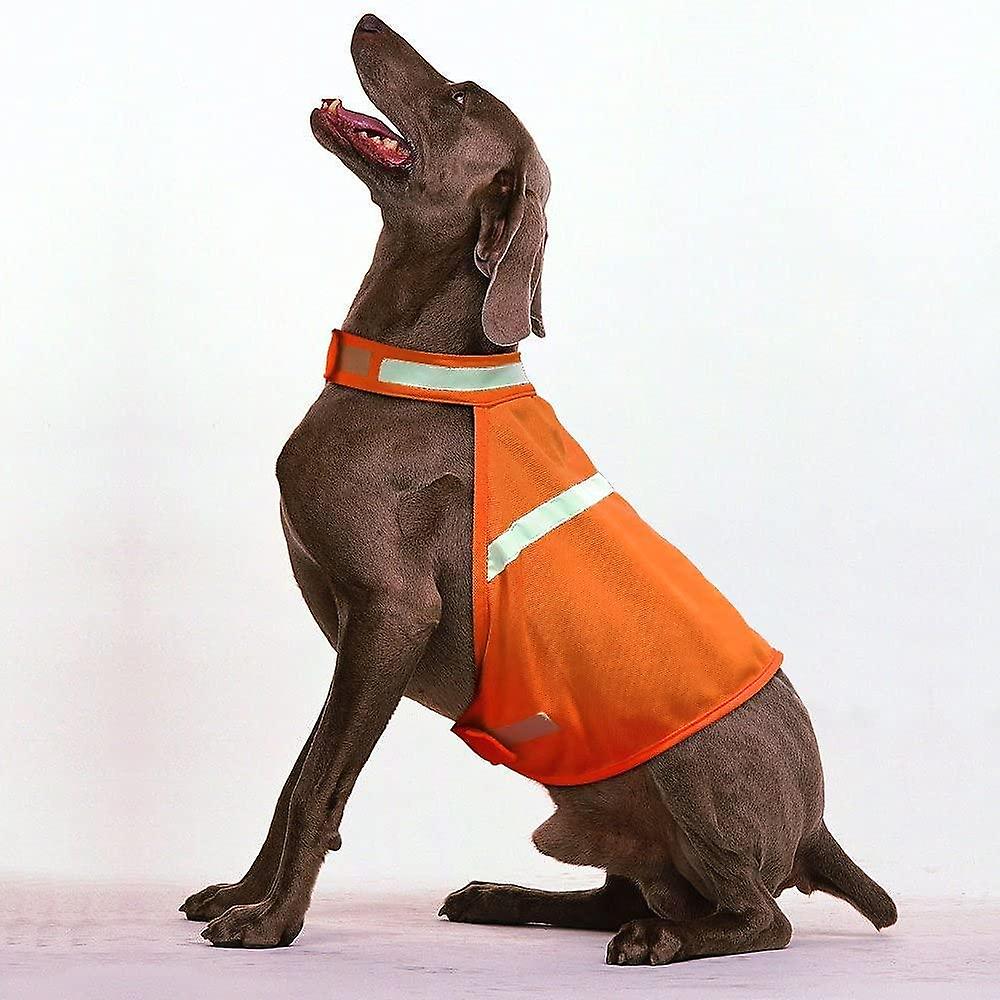 Dog Jacket High Visibility Safety Reflective Dog Vest For Small Medium Large Dogs-orange M