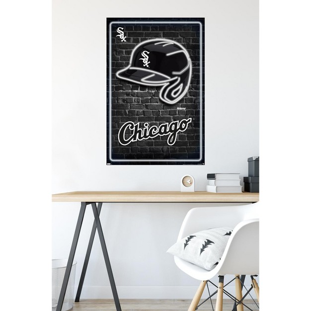 Trends International Mlb Chicago White Sox Neon Helmet 23 Unframed Wall Poster Prints