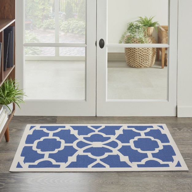 Waverly Sun N x27 Shade Lovely Lattice Indoor Outdoor Area Rug