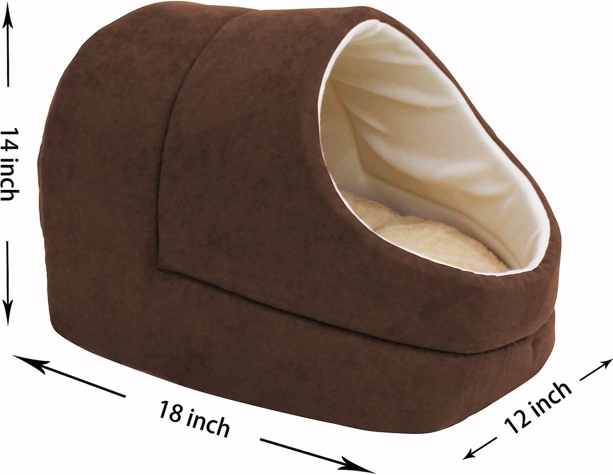 Jespet Cave Covered Cat and Dog Bed