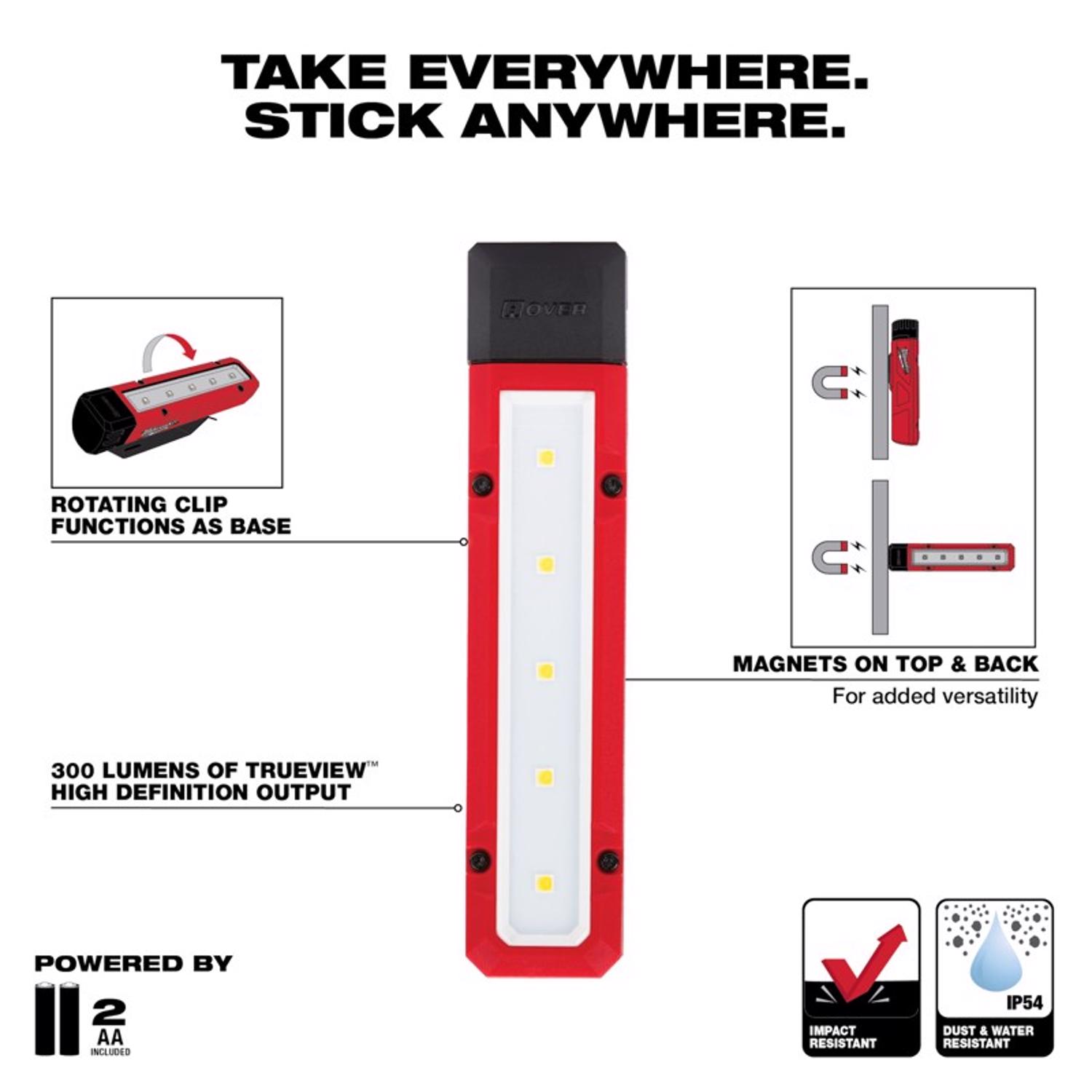 MW Rover 300 lm Black LED Flood Light AA Battery