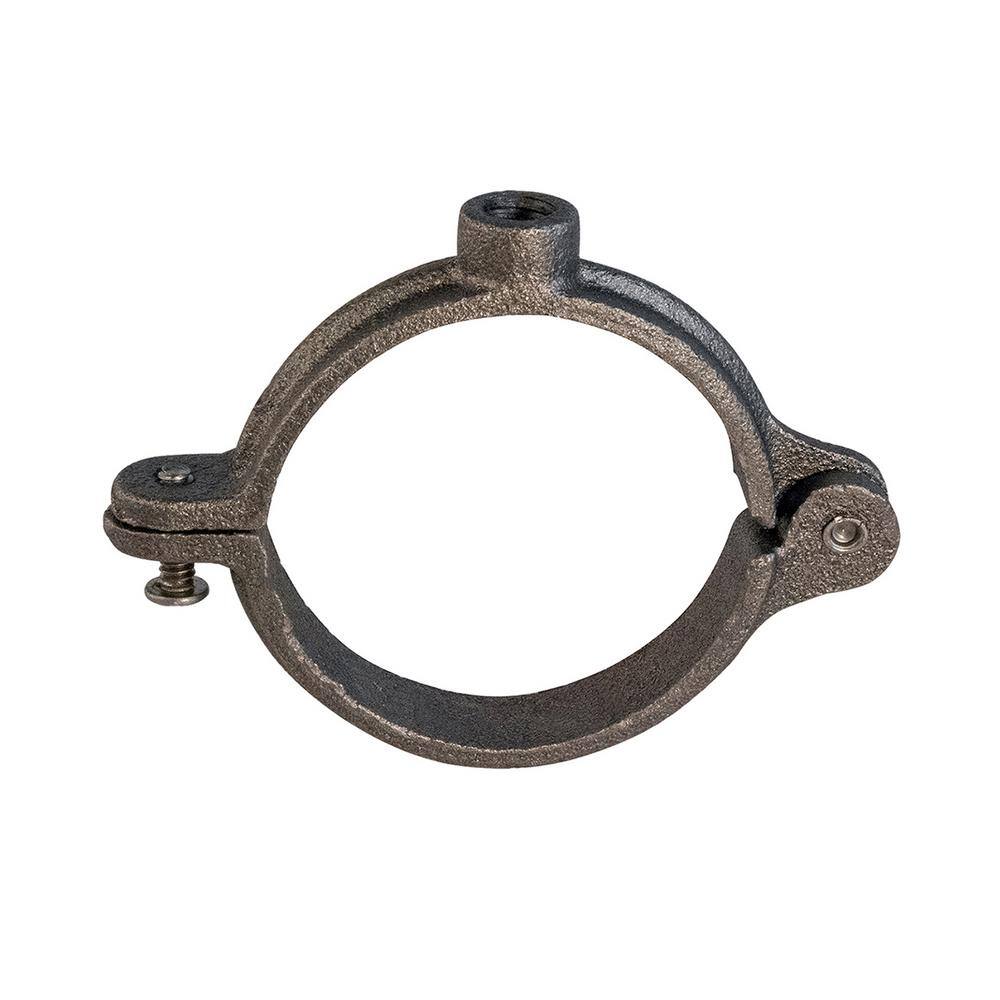 The Plumber's Choice 1 in. Hinged Split Ring Pipe Hanger in Uncoated Malleable Iron 01HSHB-N