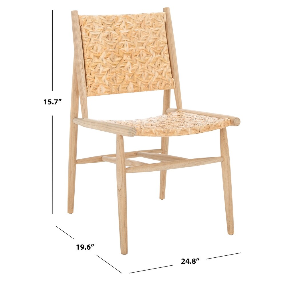 SAFAVIEH Adira Coastal Rattan Dining Room Chair (Set of 2)   24.8\