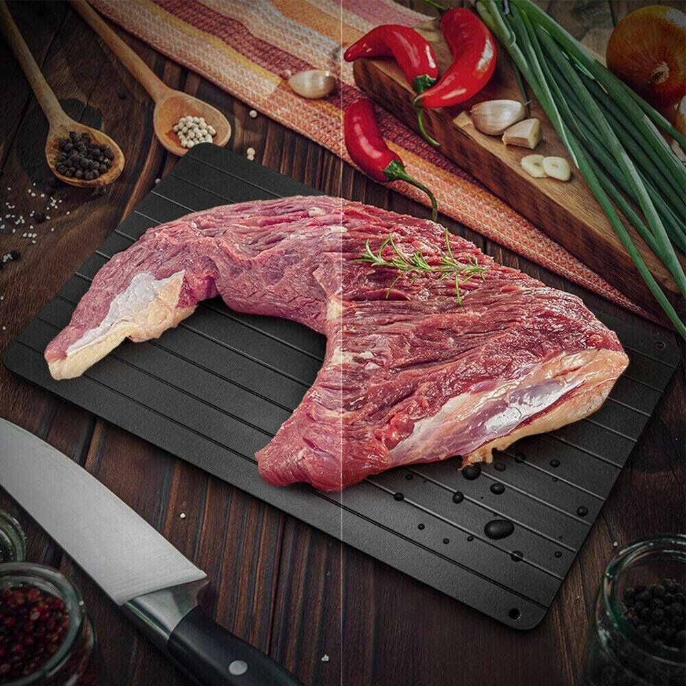 Safe Fast Defrosting Tray for Frozen Meat and Food