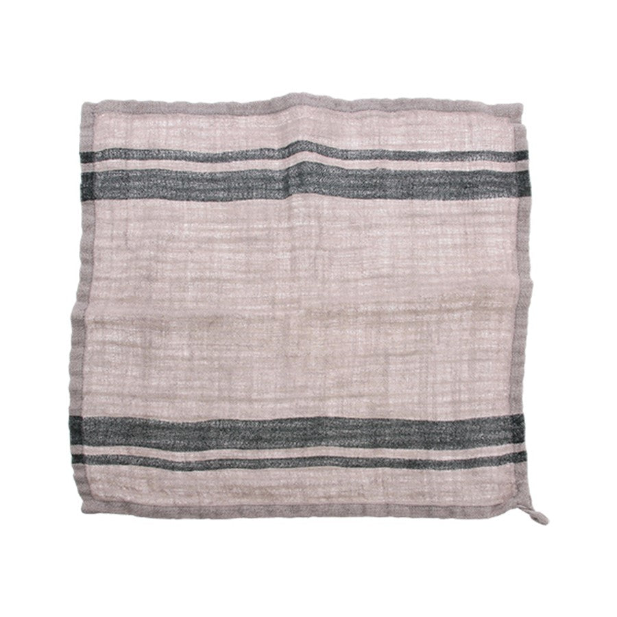 Natural striped linen napkins (set of 2)