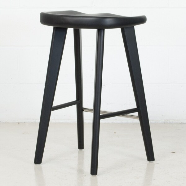 Kraft Mid-Century Modern Solid Wood Counter Stool