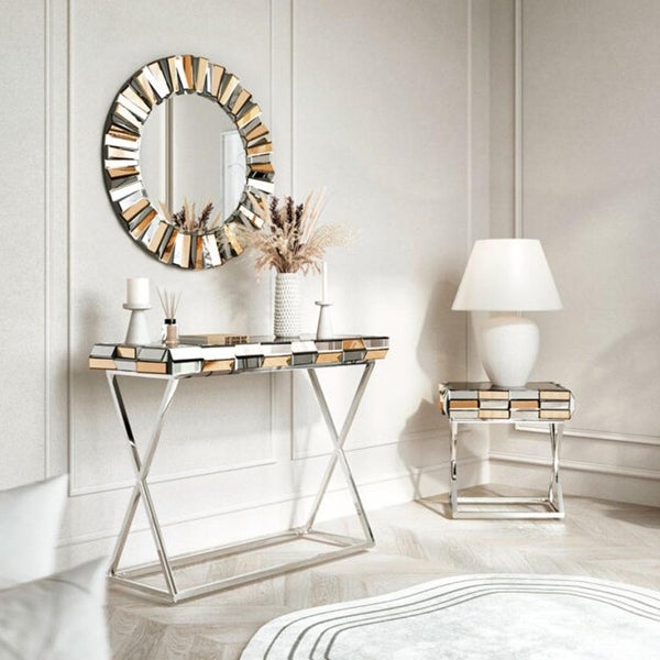 Glam Console Table with Mirror