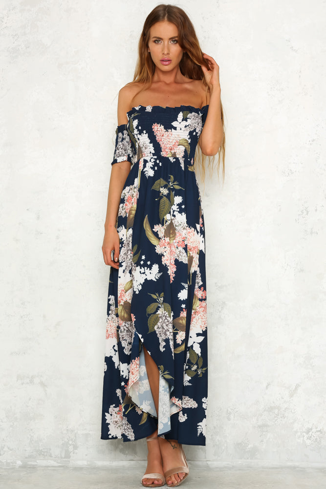 Kissed By A Rose Maxi Dress Navy