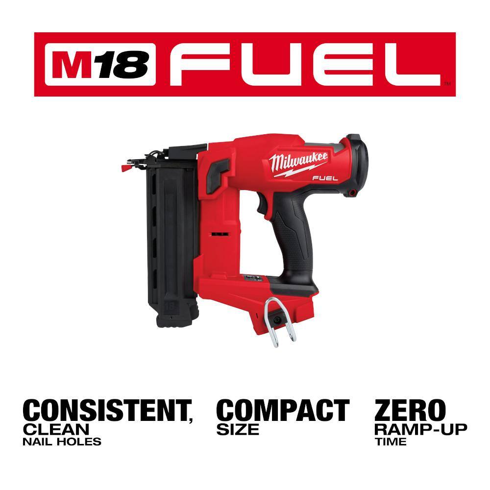 MW M18 FUEL 18-Volt Lithium-Ion Brushless Cordless Gen II 18-Gauge Brad Nailer (Tool-Only) 2746-20