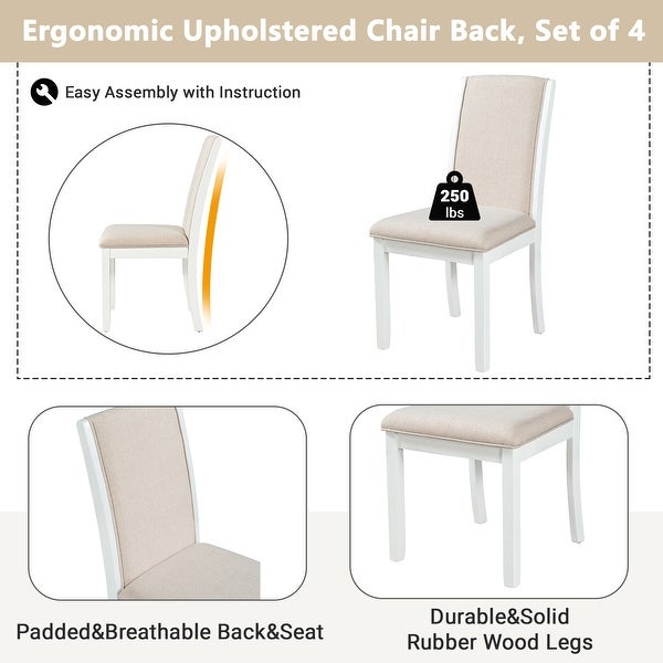 Modern 4-Piece Wood Full Back Dining Chairs