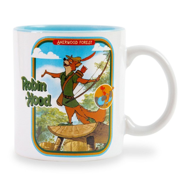 Silver Buffalo Disney Robin Hood Sherwood Forest Ceramic Coffee Mug Holds 20 Ounces