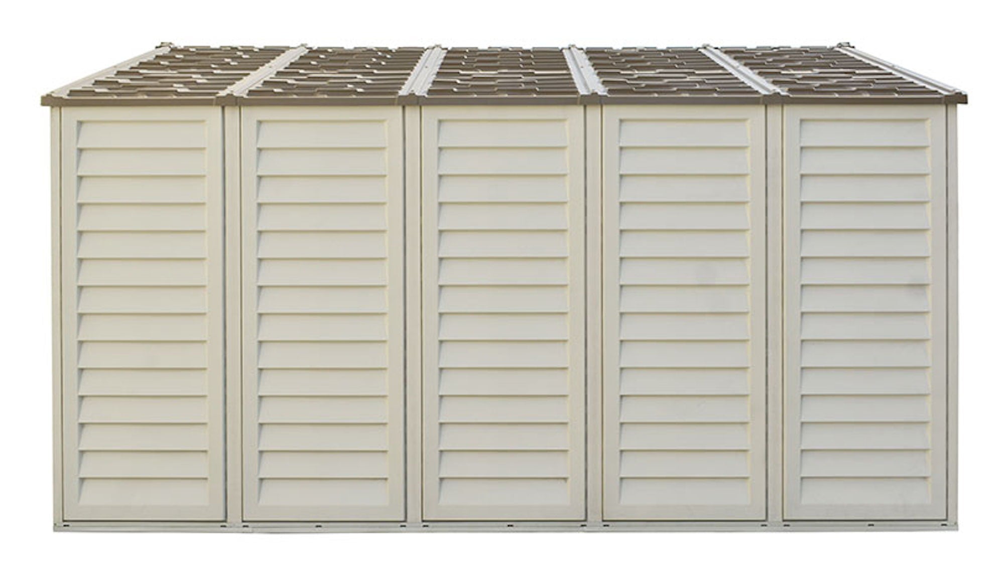 Duramax 10.5' x13' Woodbridge Plus Vinyl Storage Shed w/Foundation Kit