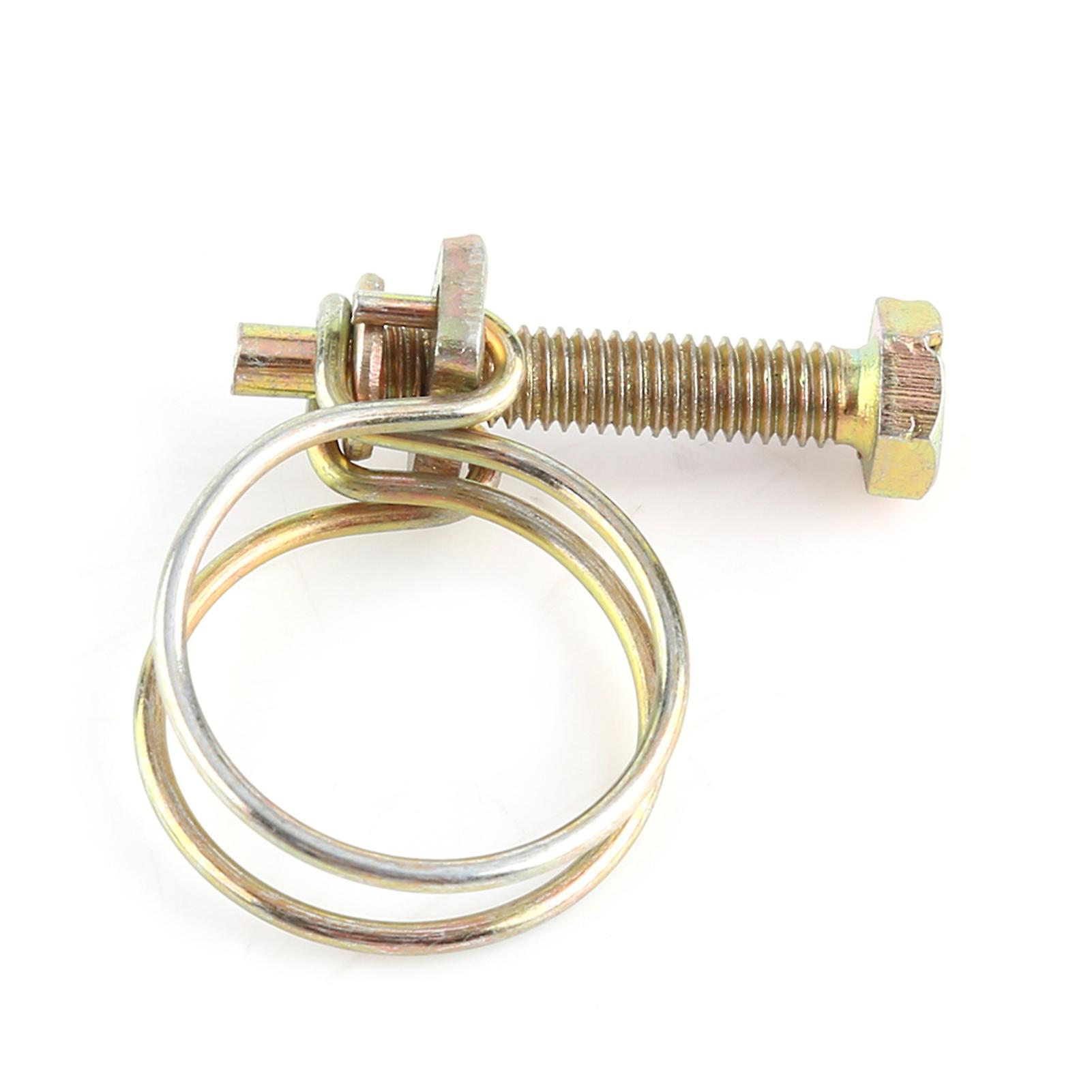 Double Wire Water Hose Clamp Pipe Clip Hoop Fastening Tool (16mm-19mm)