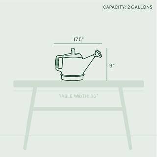 Bloem 2 Gal. (256 fl. oz.) Watering Can Deluxe Earthy Yellow DWC2-23