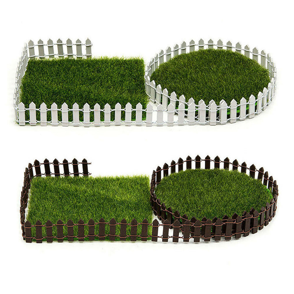 TureClos 1Mx5M Wood Fence Plant Potted Landscape Decor Accessories Miniature Terrarium Mini Barrier DIY Garden Kit