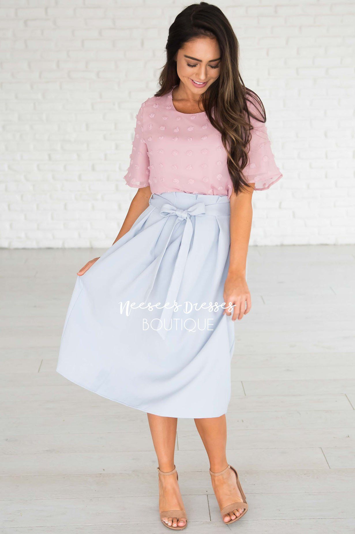 Pretty Ruffle Tie Waist Skirt