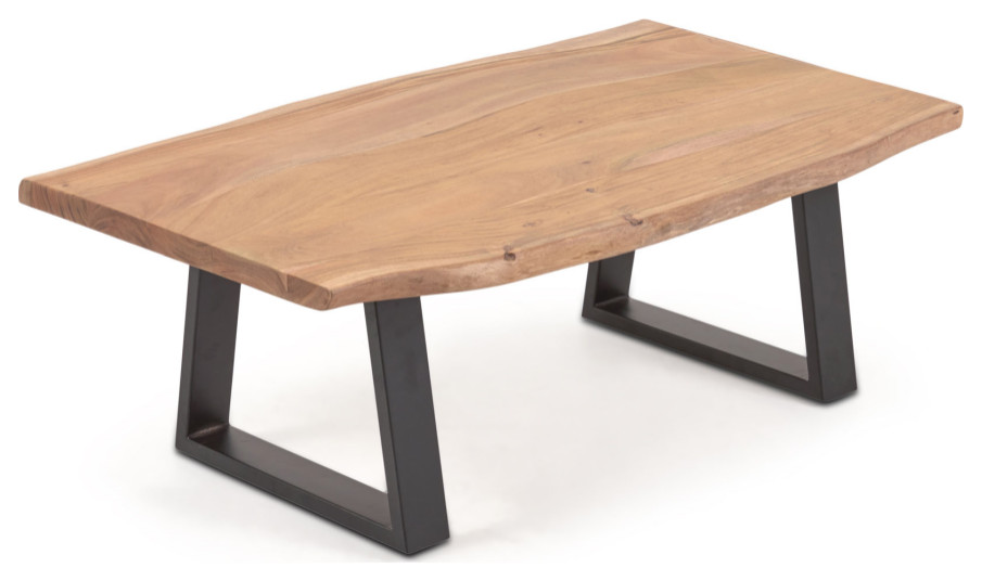 Rectangular Acacia Wood Coffee Table  La Forma Sono   Industrial   Coffee Tables   by Oroa   Distinctive Furniture  Houzz