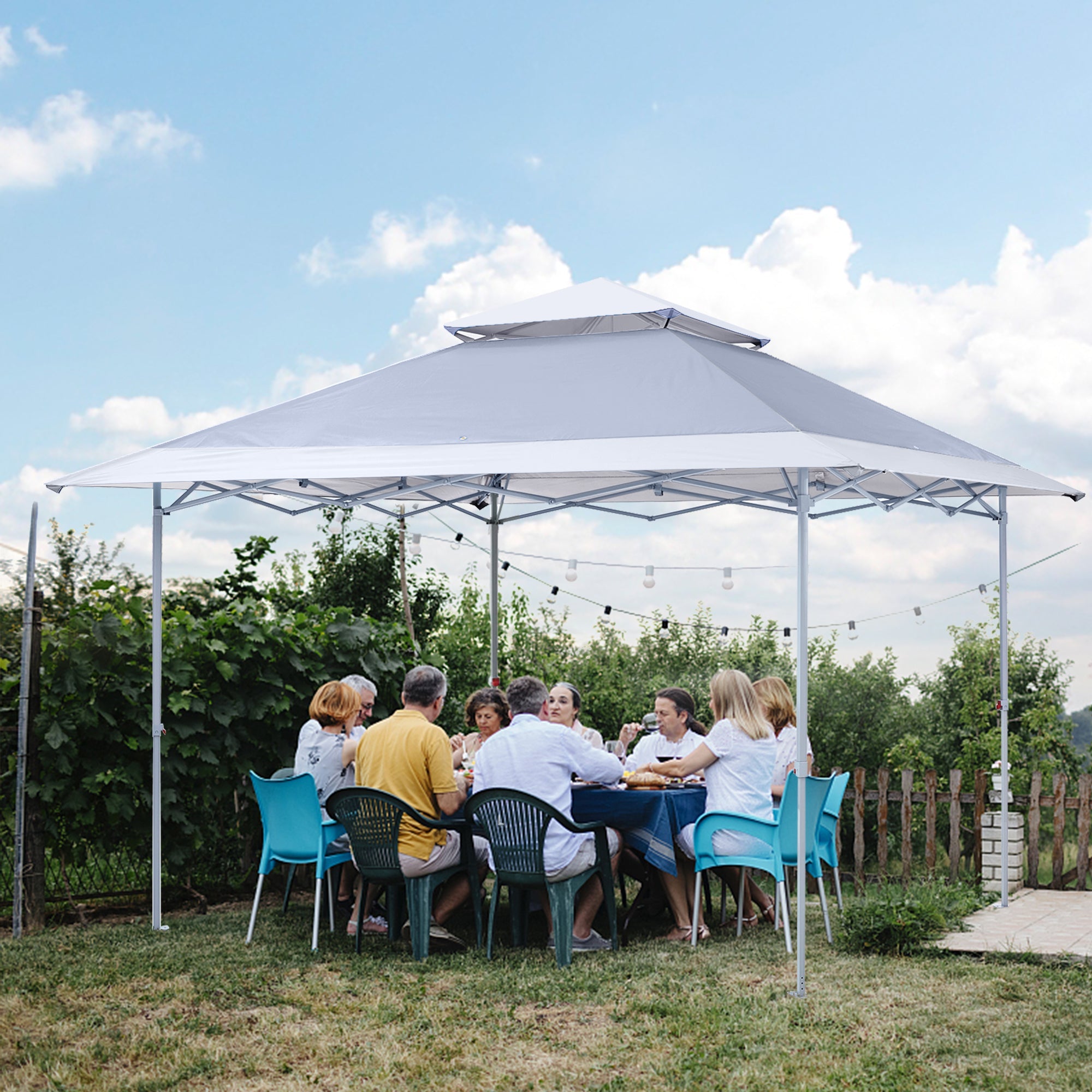 ABCCANOPY 13 ft x13 ft Outdoor Gazebo Pop up Sun Shade Canopy Tent, Gray