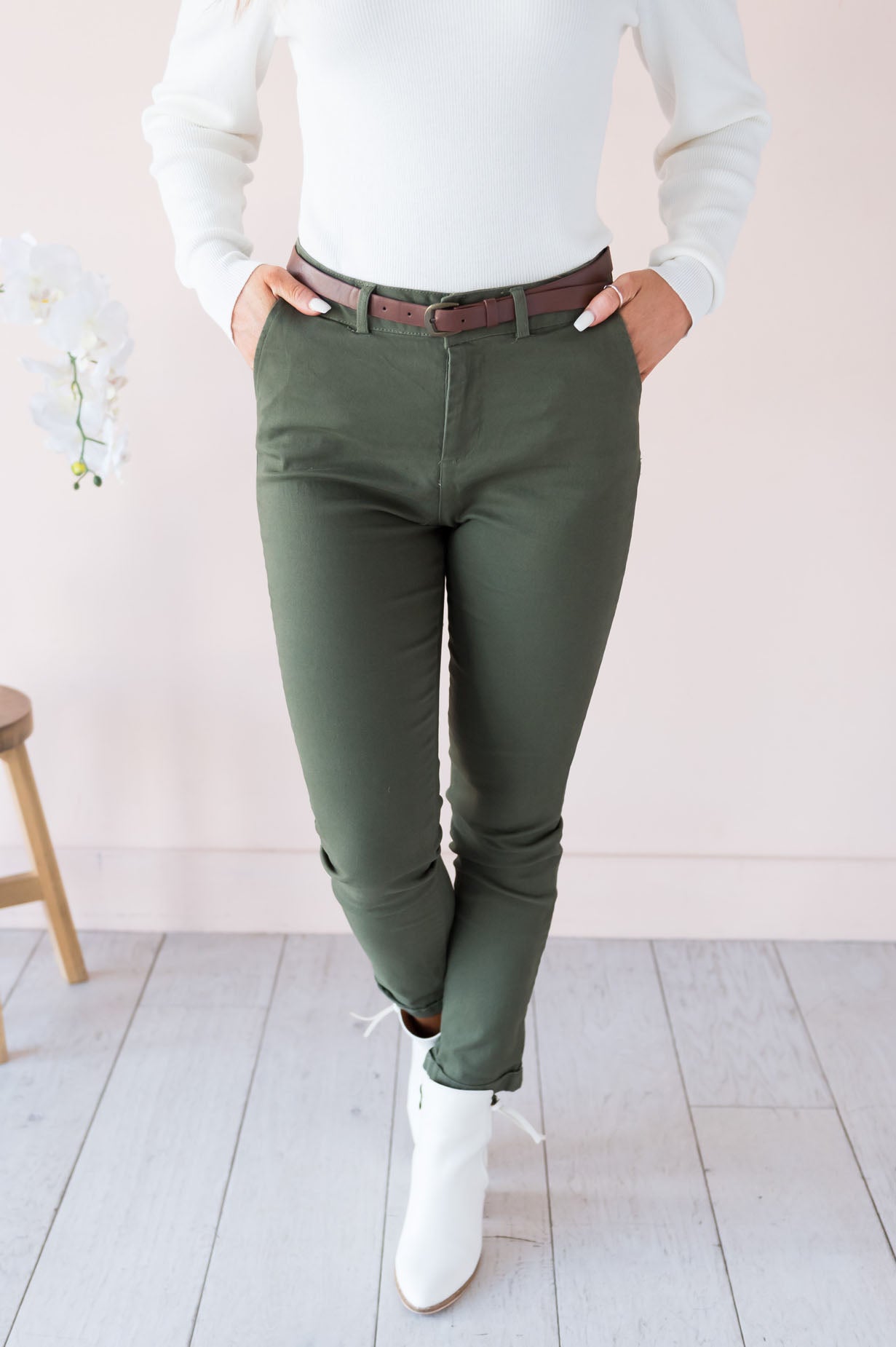 Optimistic Thoughts Modest Twill Pants