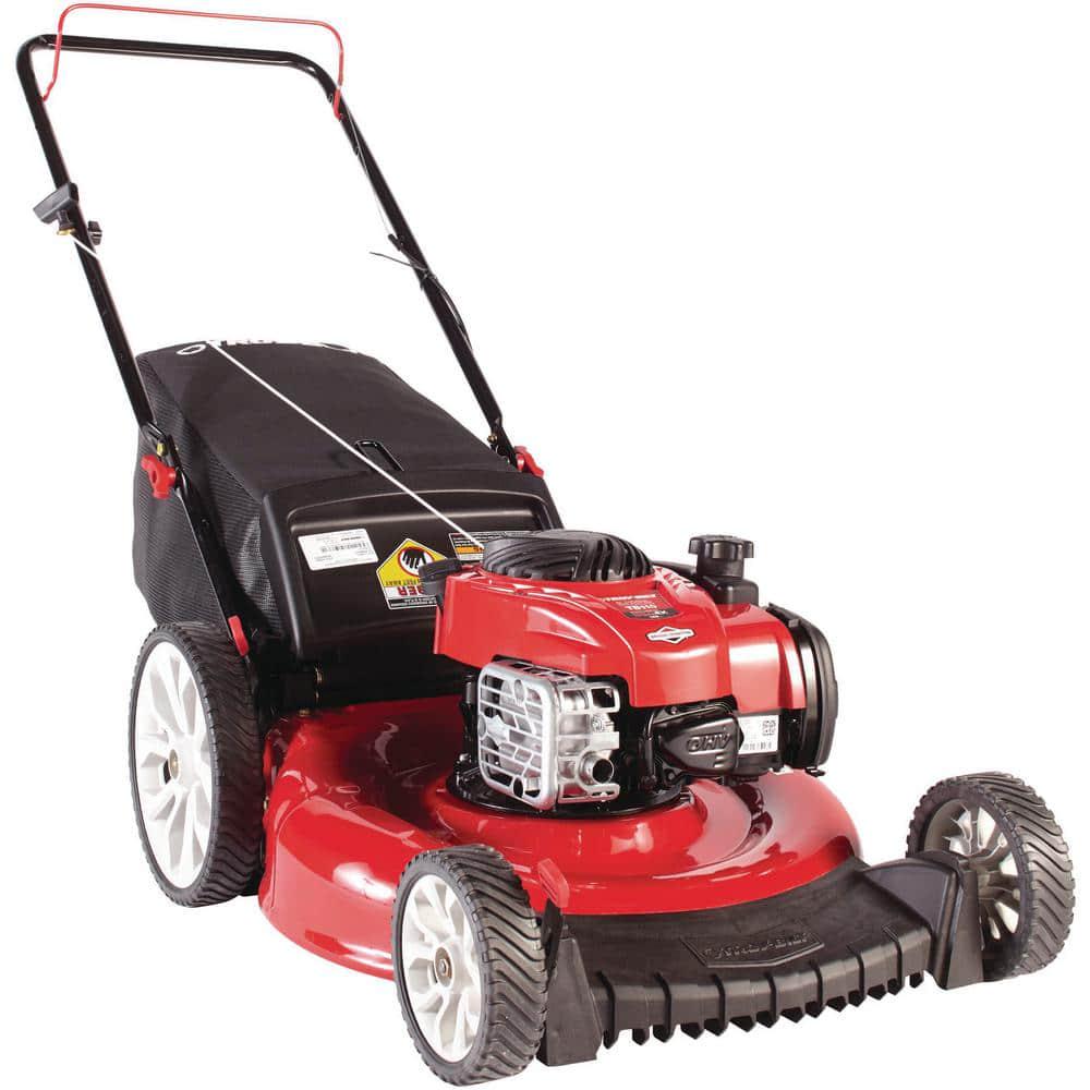 TroyBilt 21in 140cc Briggs and Stratton Gas Push Lawn Mower with Rear bag and Mulching Kit Included